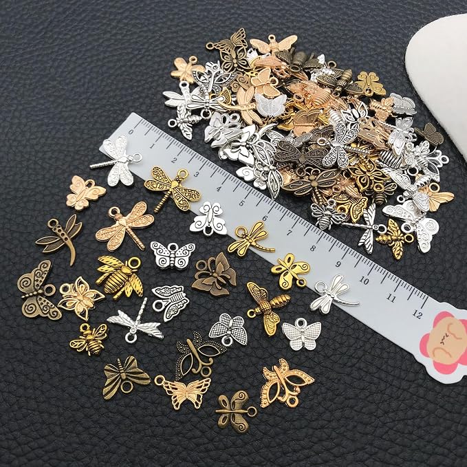 WOCRAFT 100pcs Butterfly Charms - Image 3