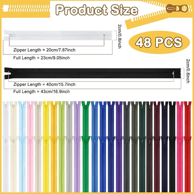 Zippers for Sewing, DOITEM Nylon Coil Zippers - Image 2