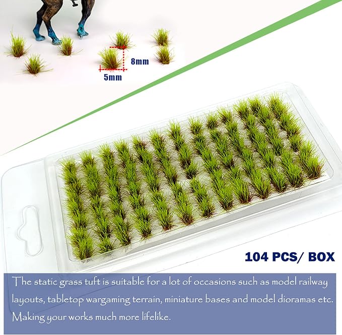 Woohome 208 PCS Static Grass Tuft Model Grass Tufts Terrain Model Kit Resin - Image 4