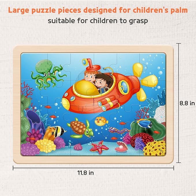 SYNARRY Large Animals Wooden Puzzles - Image 5
