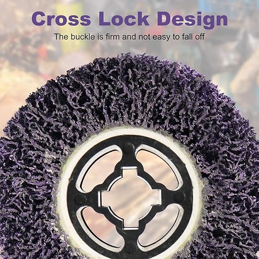 Rocaris 36 Grit Abrasive Drawing Wheel Drum, 4.5"×4" Wire Drawing Polishing Burnishing Wheels, Buffing Wheels for Wood Metal Surface Polishing, Purple