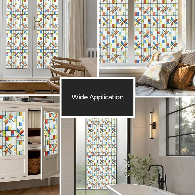 3D Stained Glass Window Film, Decorative Window Privacy Film - Image 7