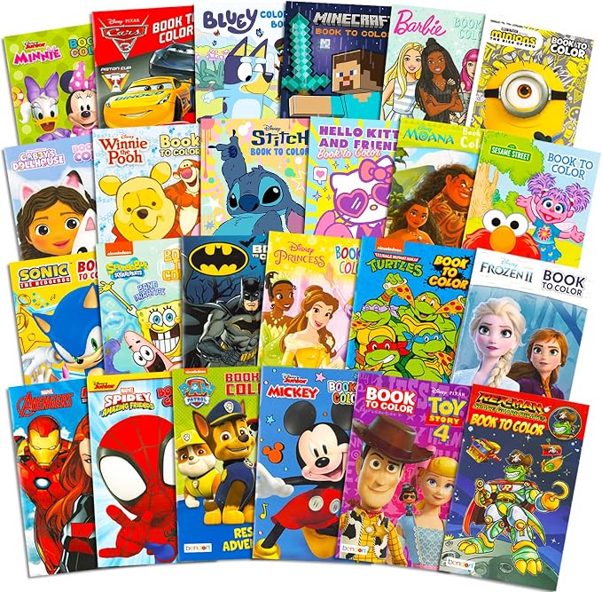 24 Small Coloring Books for Kids 4-8 3-5 Bulk Mini Activity Book Bundle | 5x8 by BendonInc