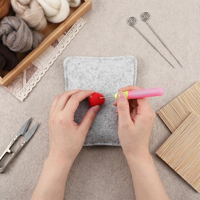 Aeaocvo Small Needle Felting Pad, 6×5 Inch Needle Felting Mat | Gray Sponge Pad - Image 7