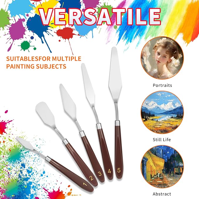 5pcs Palette Knife, Stainless Steel Spatula Palette Knife set, Pallet Knife - Image 6