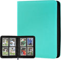4 Pocket Ringless Side Loading Trading Card Binder, 160 Cards PU Fixed Page by GERMUN