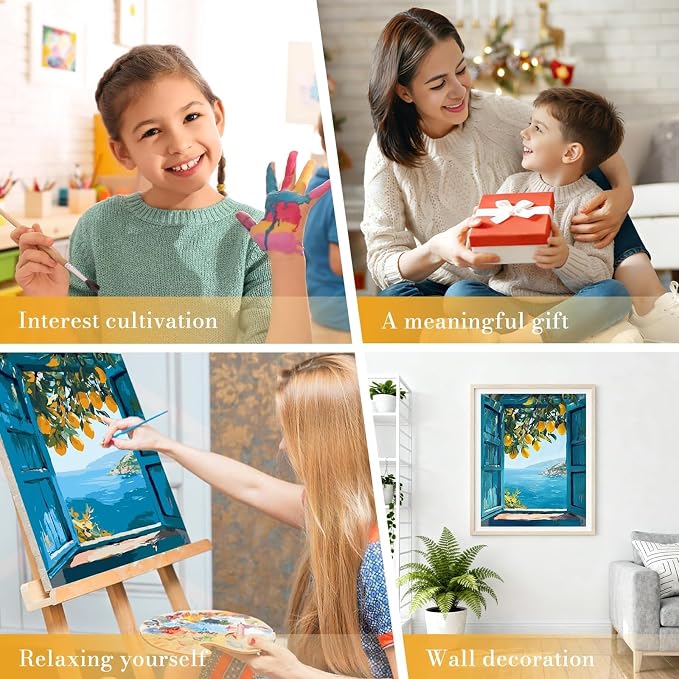 PHANTASYART Lemons Paint by Numbers Kit - Image 8