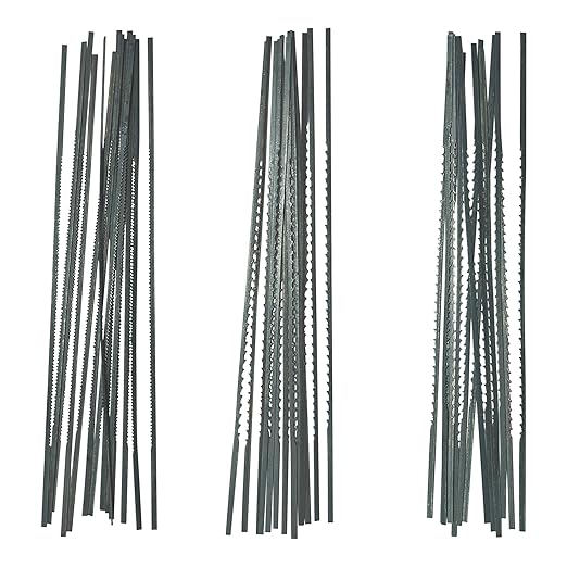 FOXBC Skip Tooth Scroll Saw Blade Plain End Assortment, 36 Pack, Replacement for Olson Saw FR49400