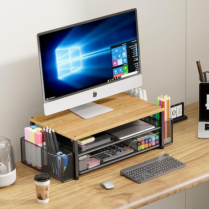 OPNICE Desk Organizers and Accessories, Computer Monitor Stand Riser - Image 5