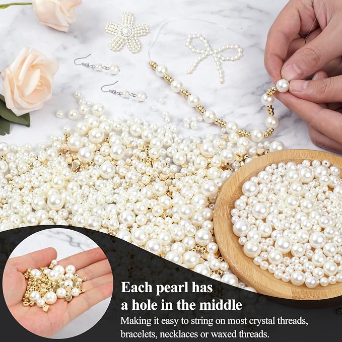 Phinus 2450 Pcs Pearl Beads - Image 4