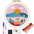 ERKOON Punch Needle Kit Adults Beginners, DIY Easy Landscapes Embroidery Set by ERKOON
