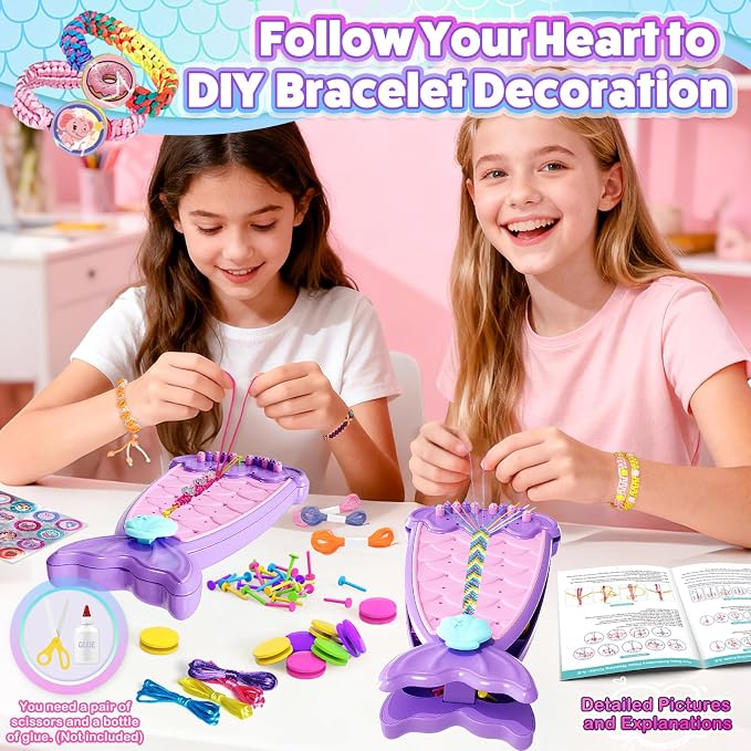 Euclidean Cube 2-in-1 Friendship Bracelet Making Kit, Arts and Crafts - Image 2