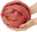 3.4oz Needle Felting Wool Red-Brown, Wool Roving by %22VNAKER%22+Flagship
