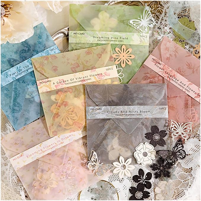 300pcs Scrapbook Paper Cutouts Lace Flowers Butterfly by Diuhofart
