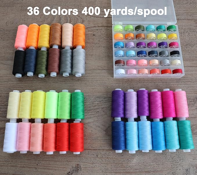 72 PCS Sewing Thread Assortment, 36 Color Thread - Image 2