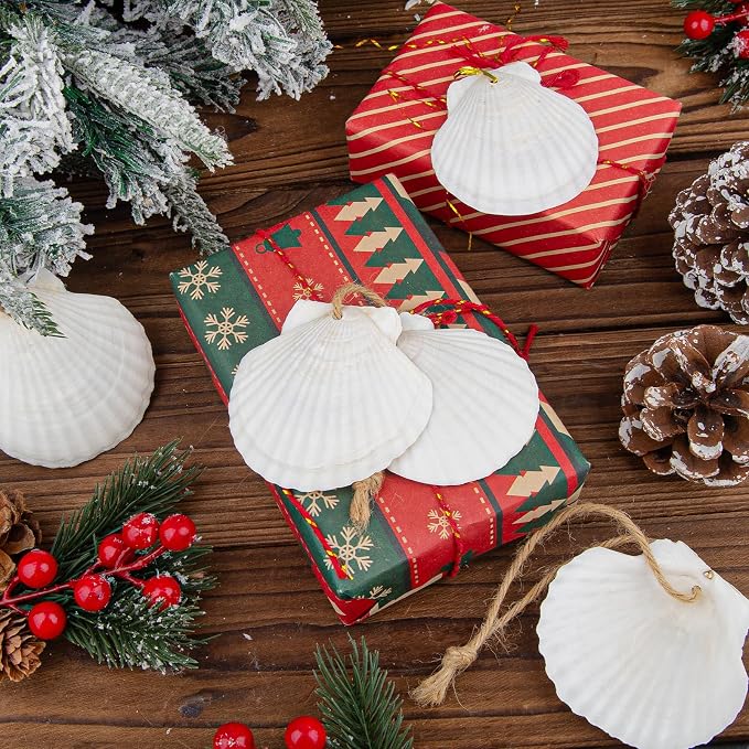 16PCS Natural Sea Shells 2.5"-3.5" Perforation Scallop Shells - Image 6