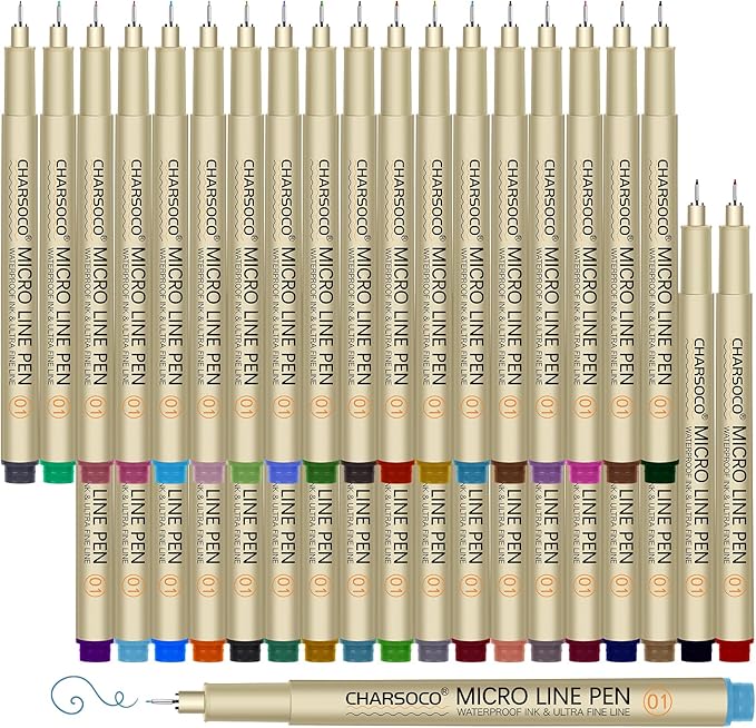 01 Micro Pen, Fine Point Pen by CHARSOCO