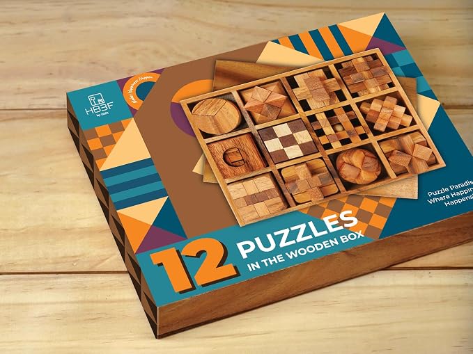 BSIRI 12 in 1 3D Wood Puzzle Box Set - Image 9