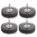 Rocaris 4 Pack Wire Wheel Brush for Drill Attachment, 3 Inch Heavy Duty Brushes for Paint, Rust & Corrosion Removal, 0.0118" Carbon Steel, 1/4in Shank, 20000RPM