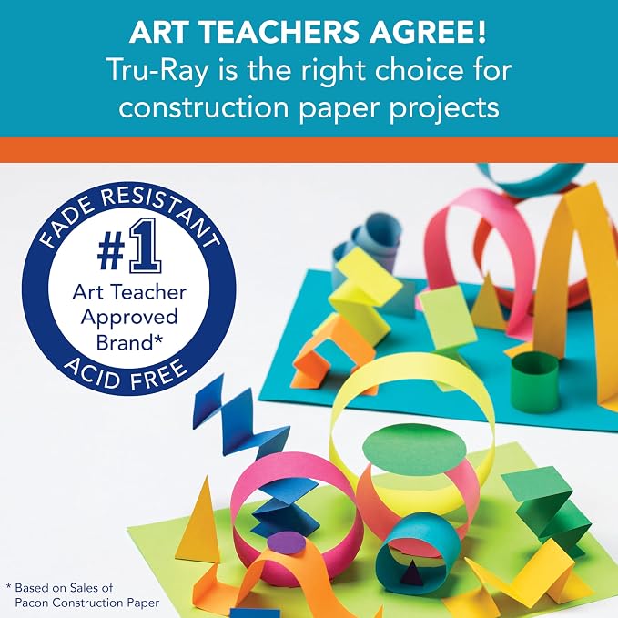 Tru-Ray Construction Paper, 10 Vibrant Colors, 50 Sheets - Image 5