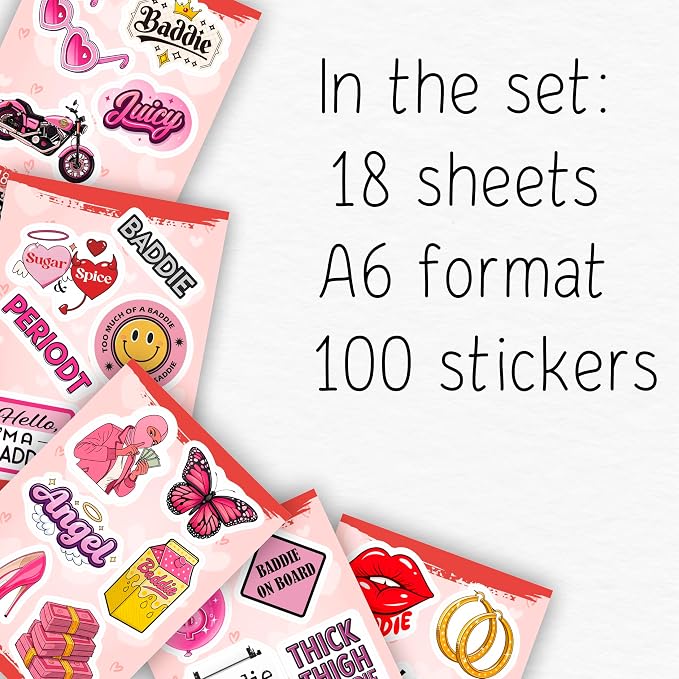 100Pcs Baddie Stickers Aesthetic - Image 2