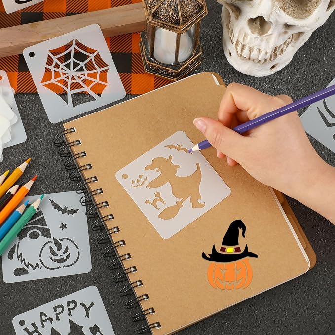 Augshy 56 Pack Small Halloween Pumpkin Stencils - Image 3