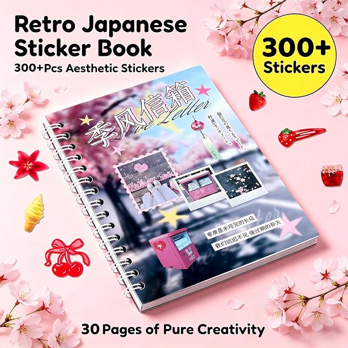 Tmtains 30 Sheets Japanese Sticker Book - Image 3