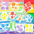 12 Pieces Geometric Stencils Template Set by Tenare