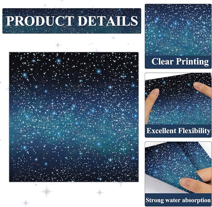 48Pcs Starry Night Starry Sky Galaxy Paper Plates and Napkins Solar System - Image 4