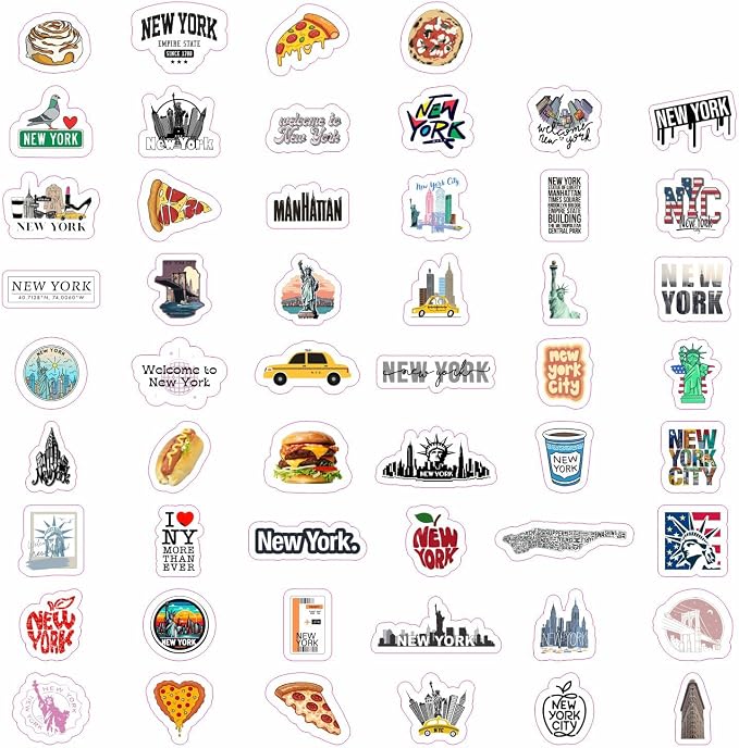 BulbaCraft 100Pcs New York Stickers - Image 3