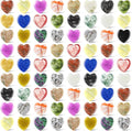 Nuenen 72 Pcs Natural Heart Shaped Healing Crystal Stone Bulk 1 Inch Polished by Nuenen