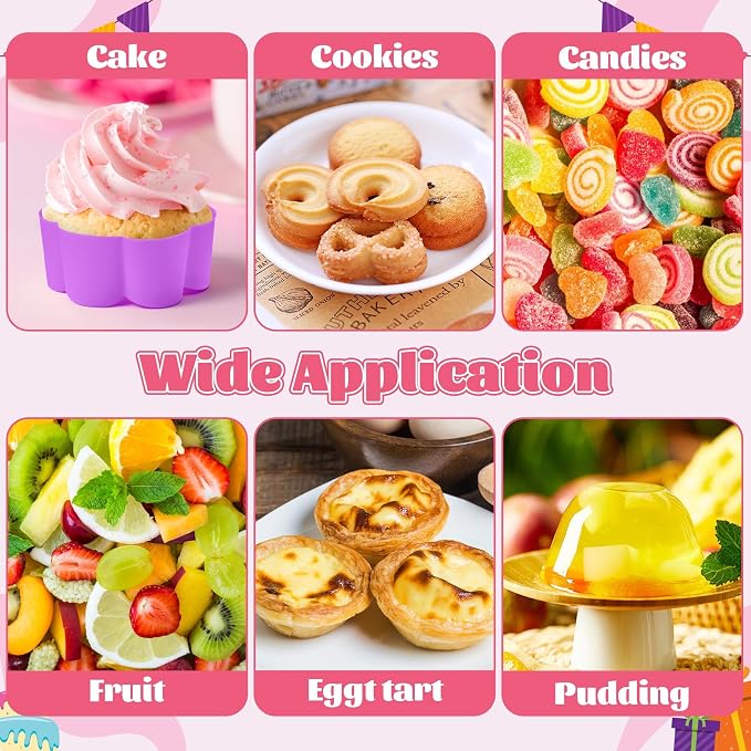 R HORSE 42Pcs Extra Large Silicone Molds, 3 x 1.2 inch Jumbo Cupcake Multi - Image 2