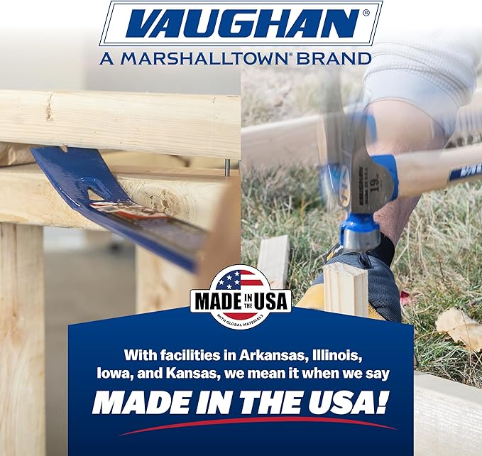 VAUGHAN Hand Drilling Hammer, Made In The USA, Ideal For Chisels, 48 oz, RHD3, VN19010
