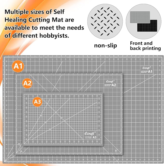Ecraft Self Healing Cutting Mat:18" x 24" Double Sided 5-Ply Hobby Mat - Image 5