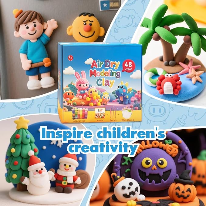 48 Colors Air Dry Modeling Clay - Image 7