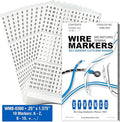 Premium Wire Marker Book for Cable Management, Vinyl-Coated, High-Tack Adhesive, Electric Panel Wire Label Stickers - 10 Pages, 1 Book, Legends A-Z, 0-15 (Pack of 1)