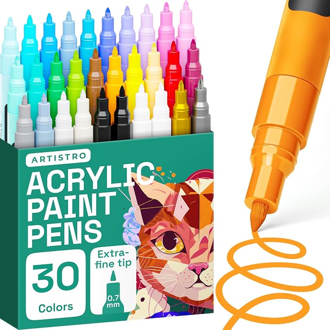 ARTISTRO 30 Acrylic Paint Markers by ARTISTRO