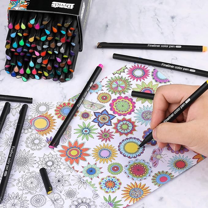 Dyvicl Journal Planner Pens Colored Pens, 60 Colors 0.4mm Fineliner Pen Set - Image 5