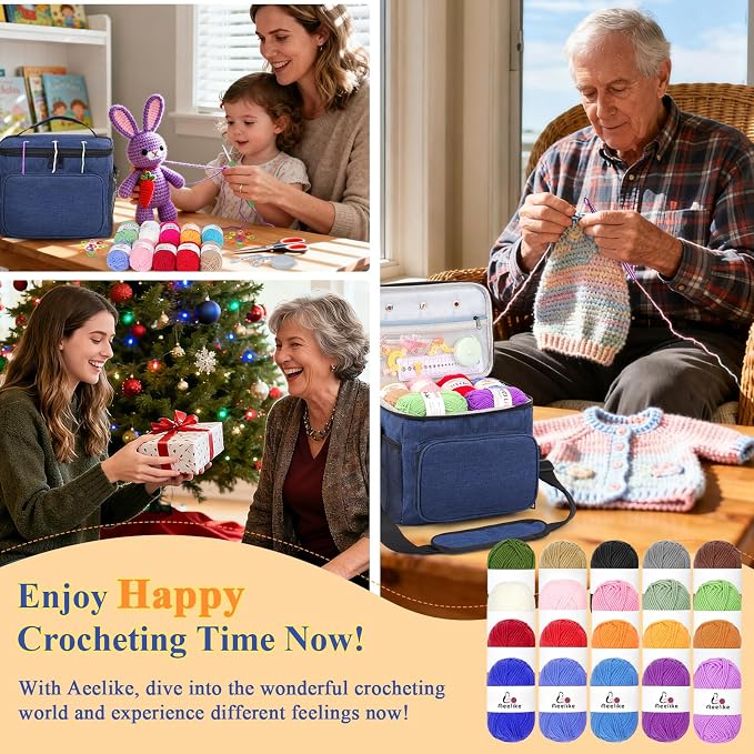Aeelike Complete Beginner Kit 87PCS, Crochet Kit - Image 8