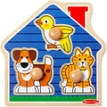 Melissa & Doug Pet Animals Jumbo Knob Puzzle, Wooden Peg Puzzle by Unknown