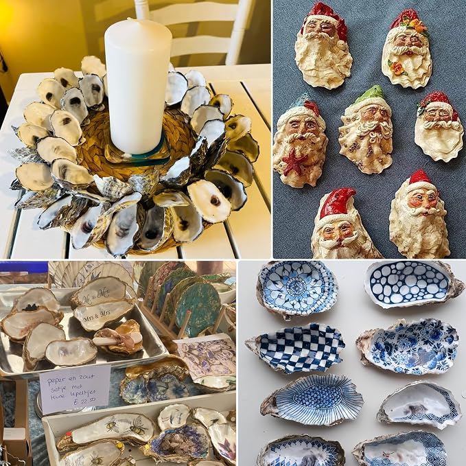 20 PCS Flat Oyster Shells for Crafts 3"-5" Natural Oyster Shells Bulk, for Home - Image 5