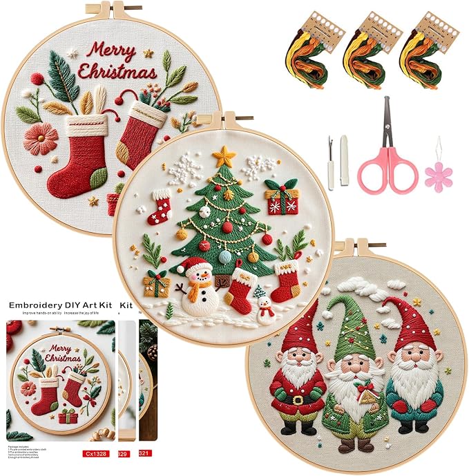 COCOMOX Christmas Embroidery Kit by COCOMOX
