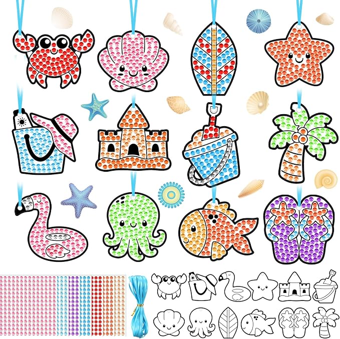 WinnerWhy 36 Sets Summer Diamond Painting Kits DIY Hanging Beach Diamond Art by WinnerWhy