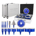 SHDIATOOL Diamond Tile Drill Bits Kit 13pcs, Porcelain Hole Saw Sets, Core Bits Cutter for Drilling Ceramic Marble Granite (6/6/8/20/25/35/50/75/100/20MM/2/6MM/4.5“)