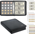 Coin Collection Book Holder for Collectors, 520 Pockets Fireproof Coins by TAEYONK
