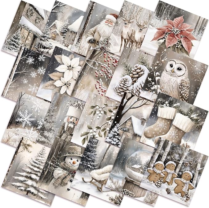 HunnmingRe 20 Pcs 10''x10'' Beige Winter Quilting Fabric Square Neutral by HunnmingRe