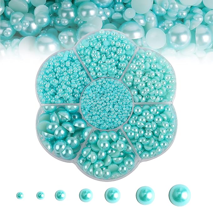 5600PCS Half Round Pearls Flatback Imitation Pearls by MLGDA