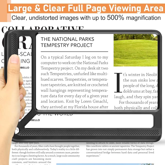 AKKYCVS 5X Full Page Magnifying Glass - Image 2