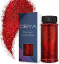 Ceya 3.8oz/ 110g Holographic Ultra Fine Glitter Powder Laser Wine Red Glitter by CEYA