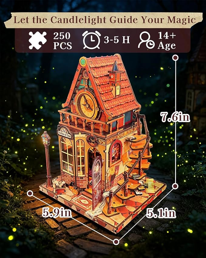 OZJAY DIY Miniature House Kit, 3D Wooden Puzzles - Image 3